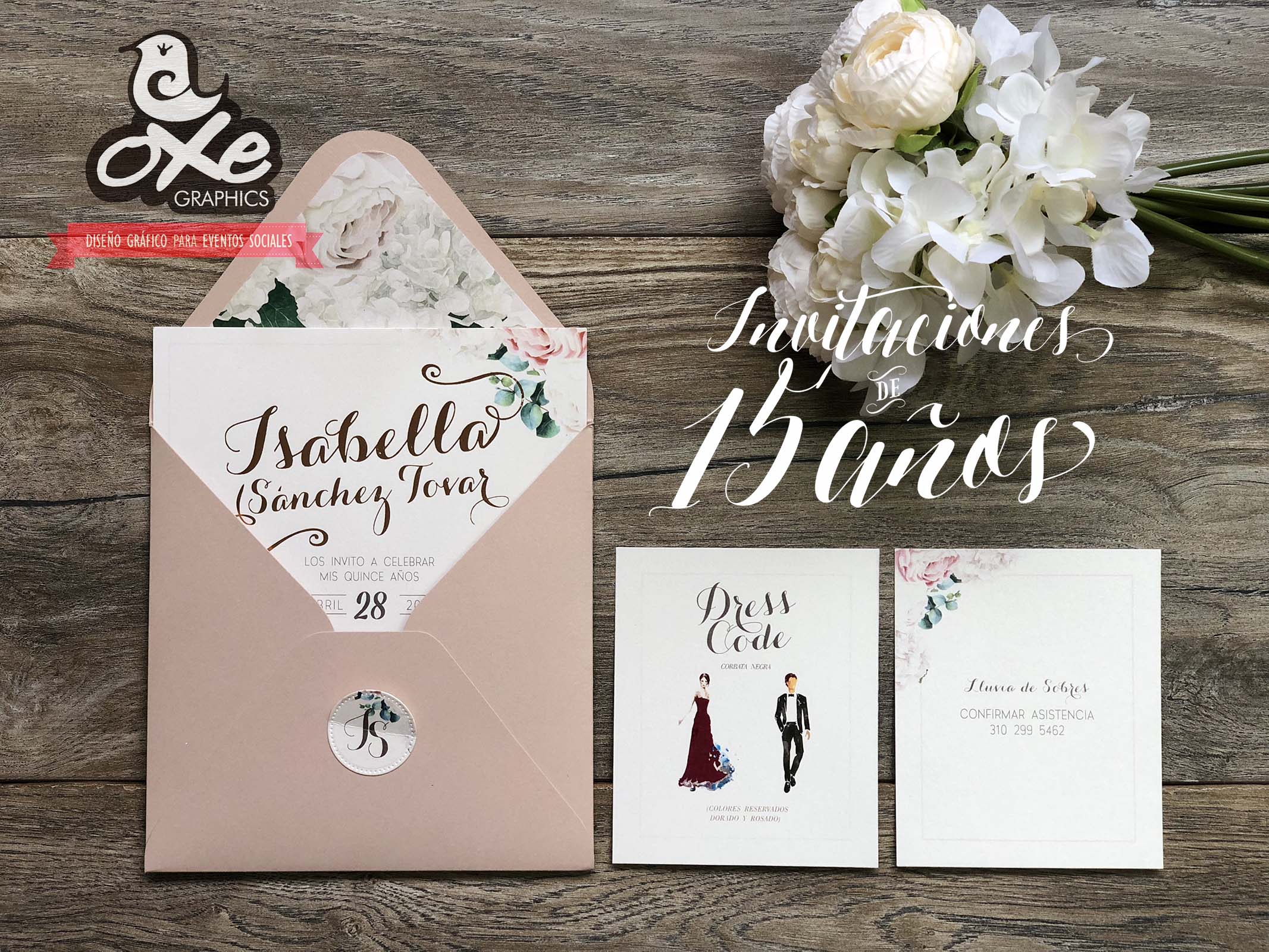 VER CATALOGO DE TARJETAS DE INVITACIÓN DE 15 AÑOS - OXEGRAPHICS